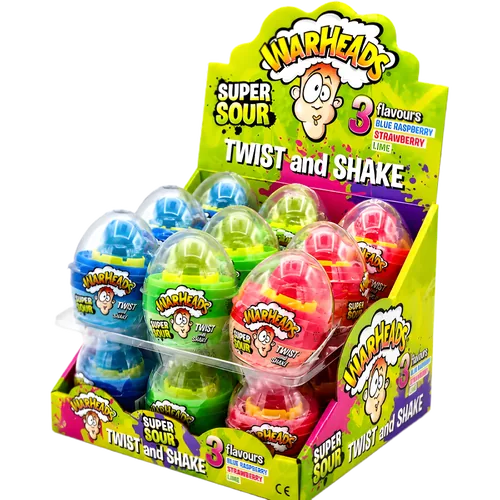 Warheads Twist and Shake Sour Egg Lollipop